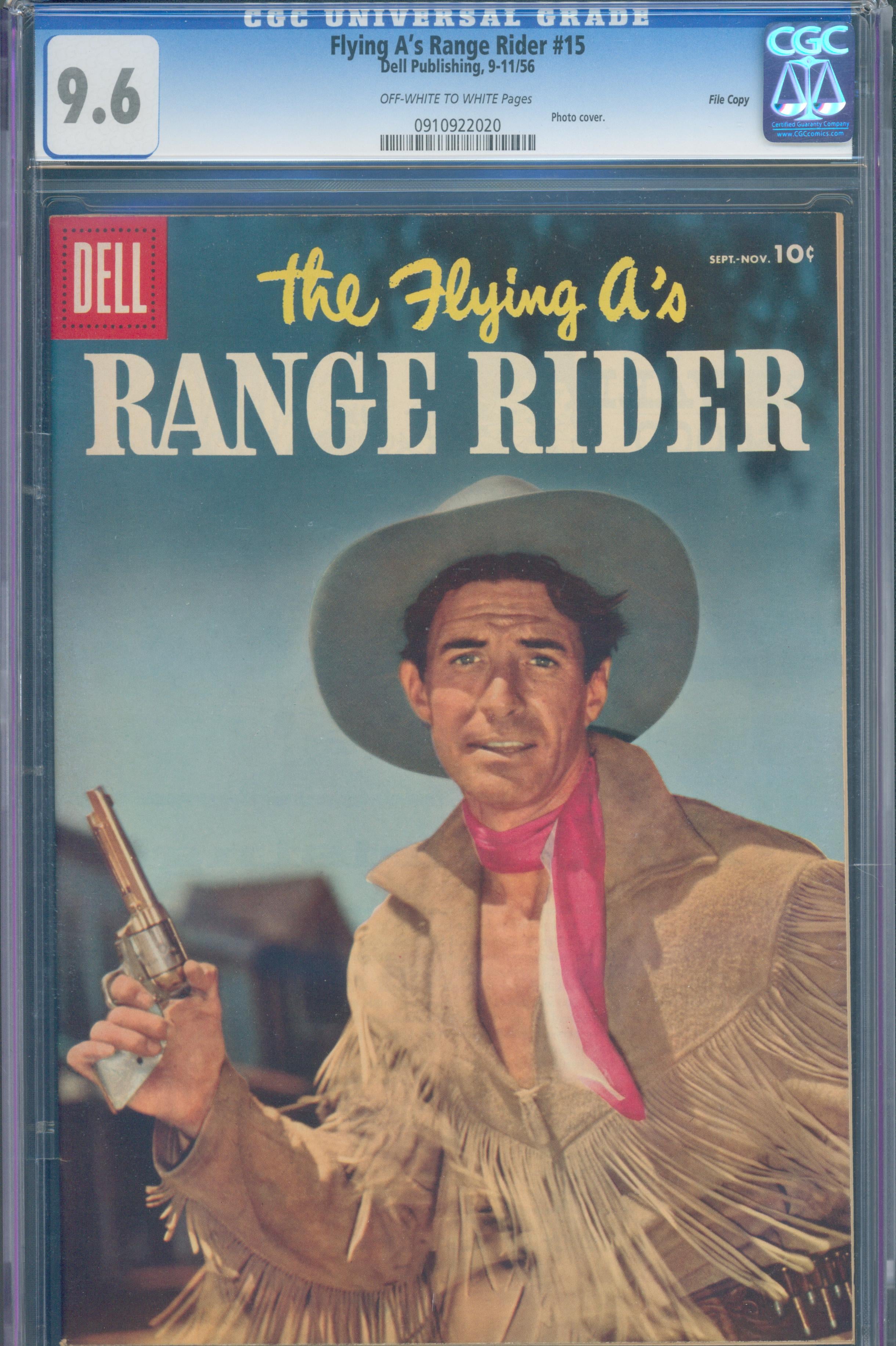 The Flying A's Range Rider #15 (Dell, 1956) CGC 9.6 - Highest Graded