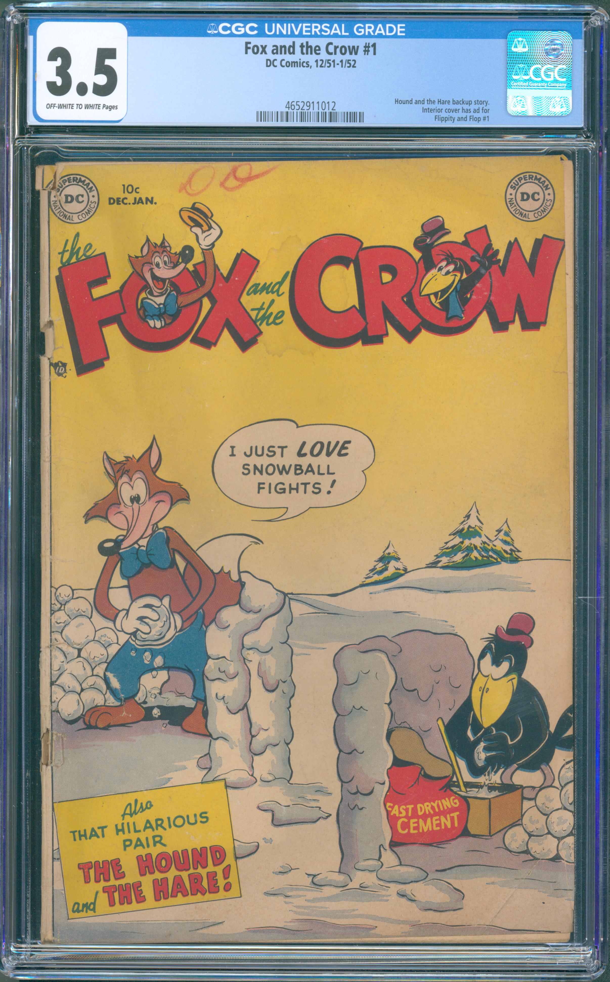 Fox and the Crow #1 (DC, 1951) CGC 3.5