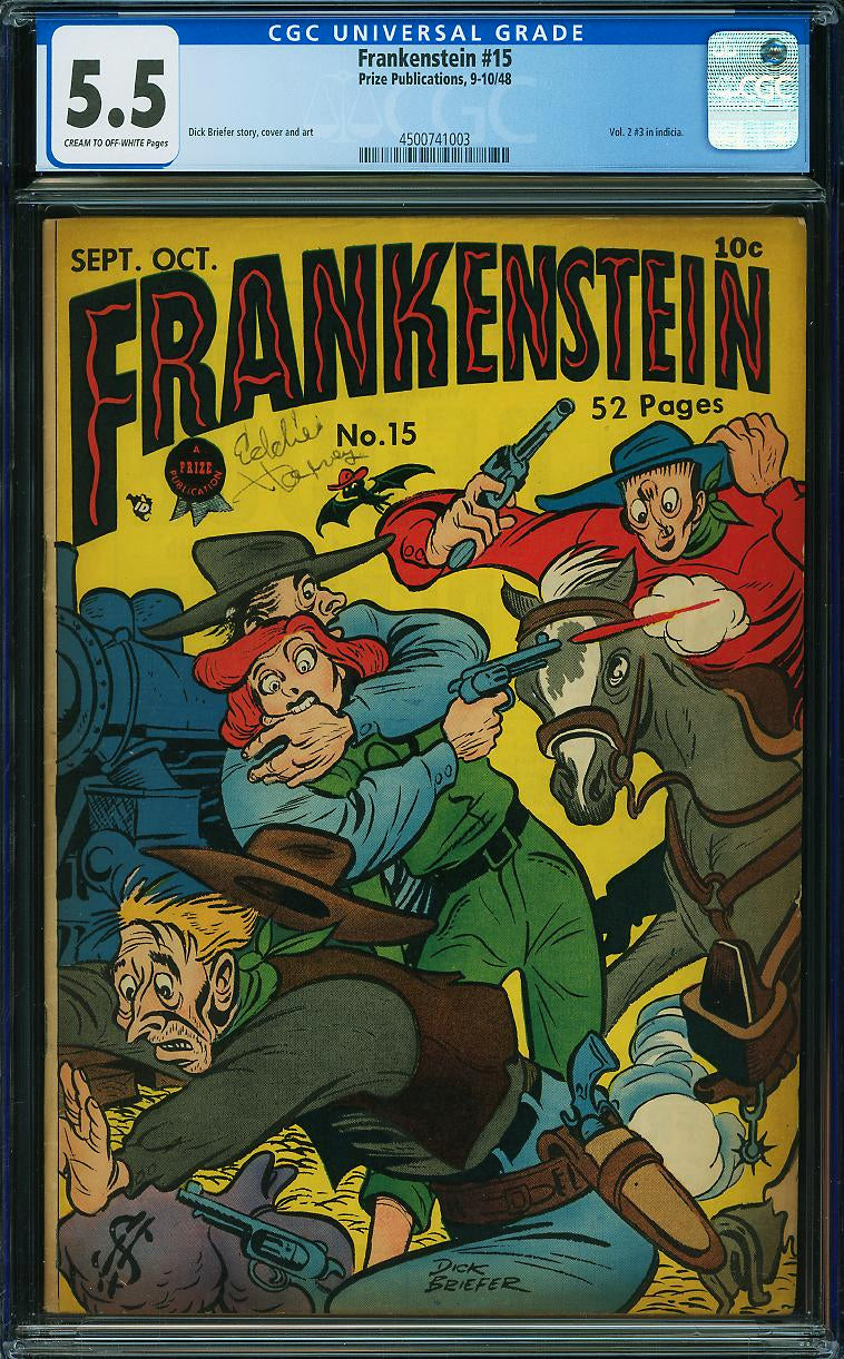 Frankenstein #15 (Prize, 1948) CGC 5.5 - SCARCE
