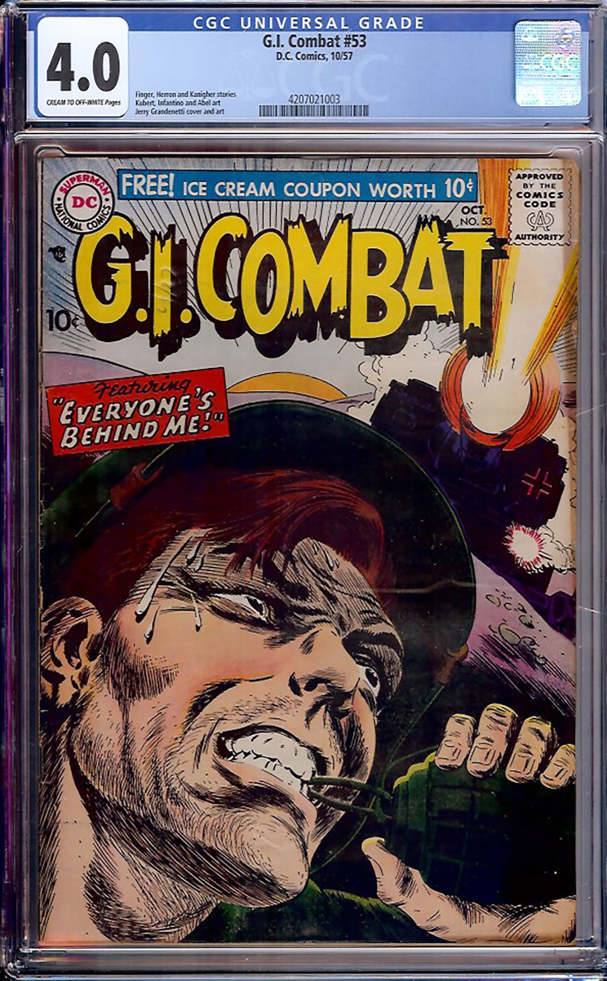 G.I. Combat #53 (DC, 1957) CGC 4.0