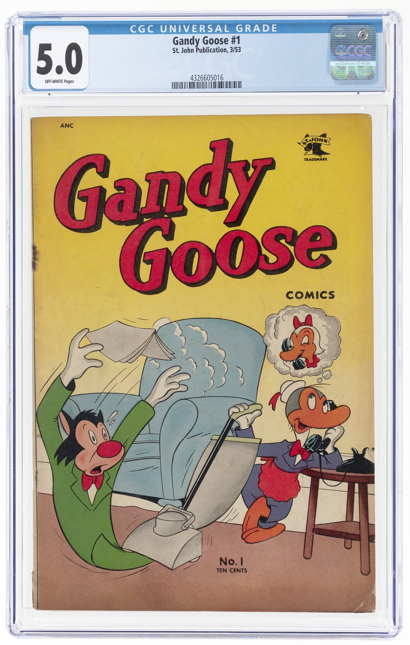 Gandy Goose #1 (St. John, 1953) CGC 5.0 - SCARCE