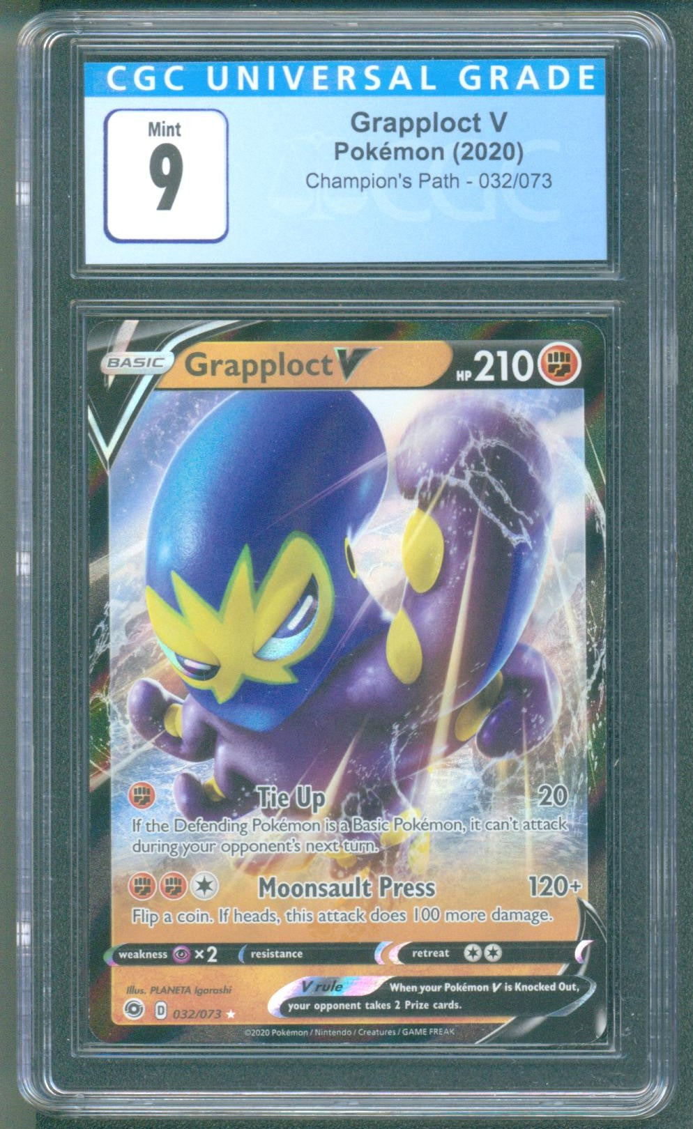 Grapploct V 032/073 (Pokémon Champion's Path, 2020) CGC 9