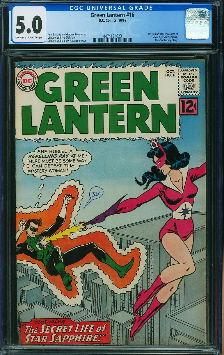 Green Lantern #16 (DC, 1962) CGC 5.0