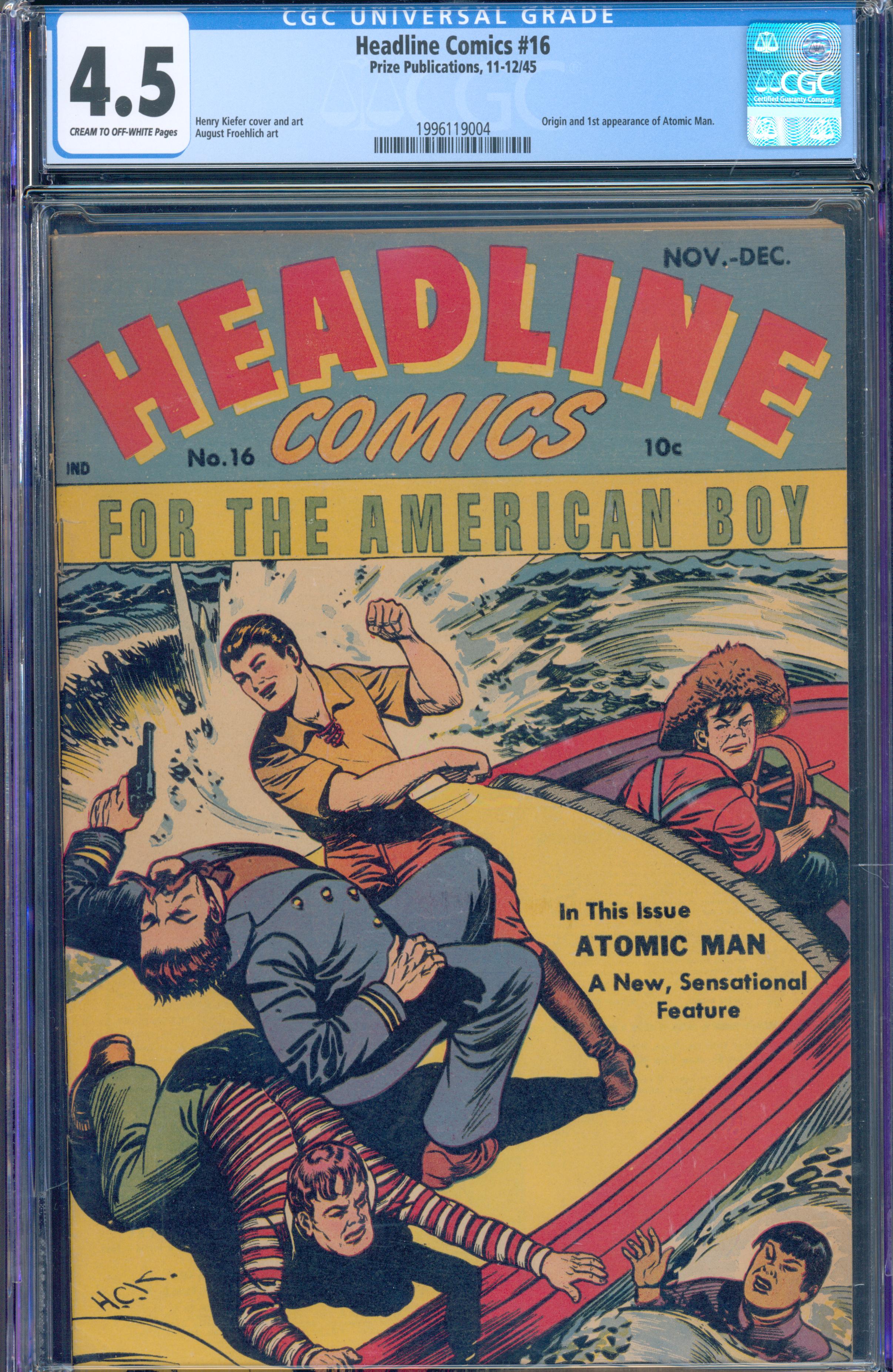 Headline Comics #16 (Prize, 1945) CGC 4.5