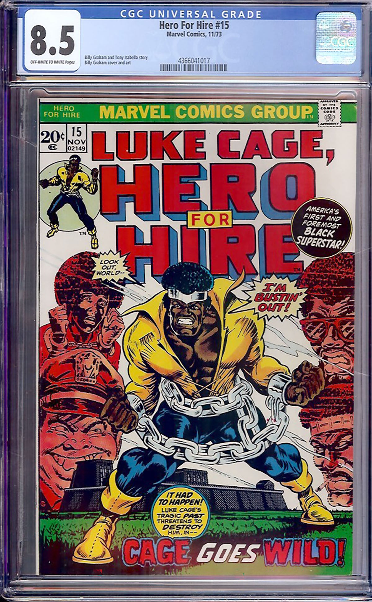 Hero for Hire #15 (Marvel, 1973) CGC 8.5