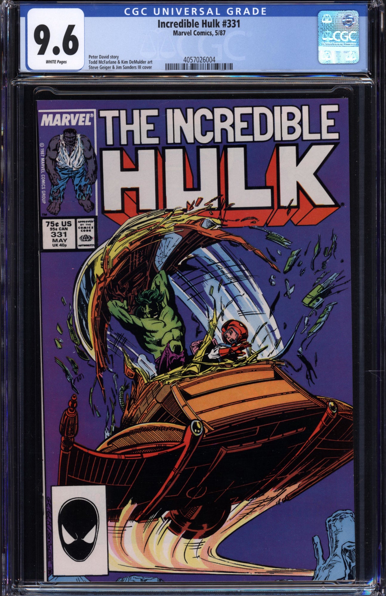 Incredible Hulk #331 (Marvel, 1987) CGC 9.6 White Pages