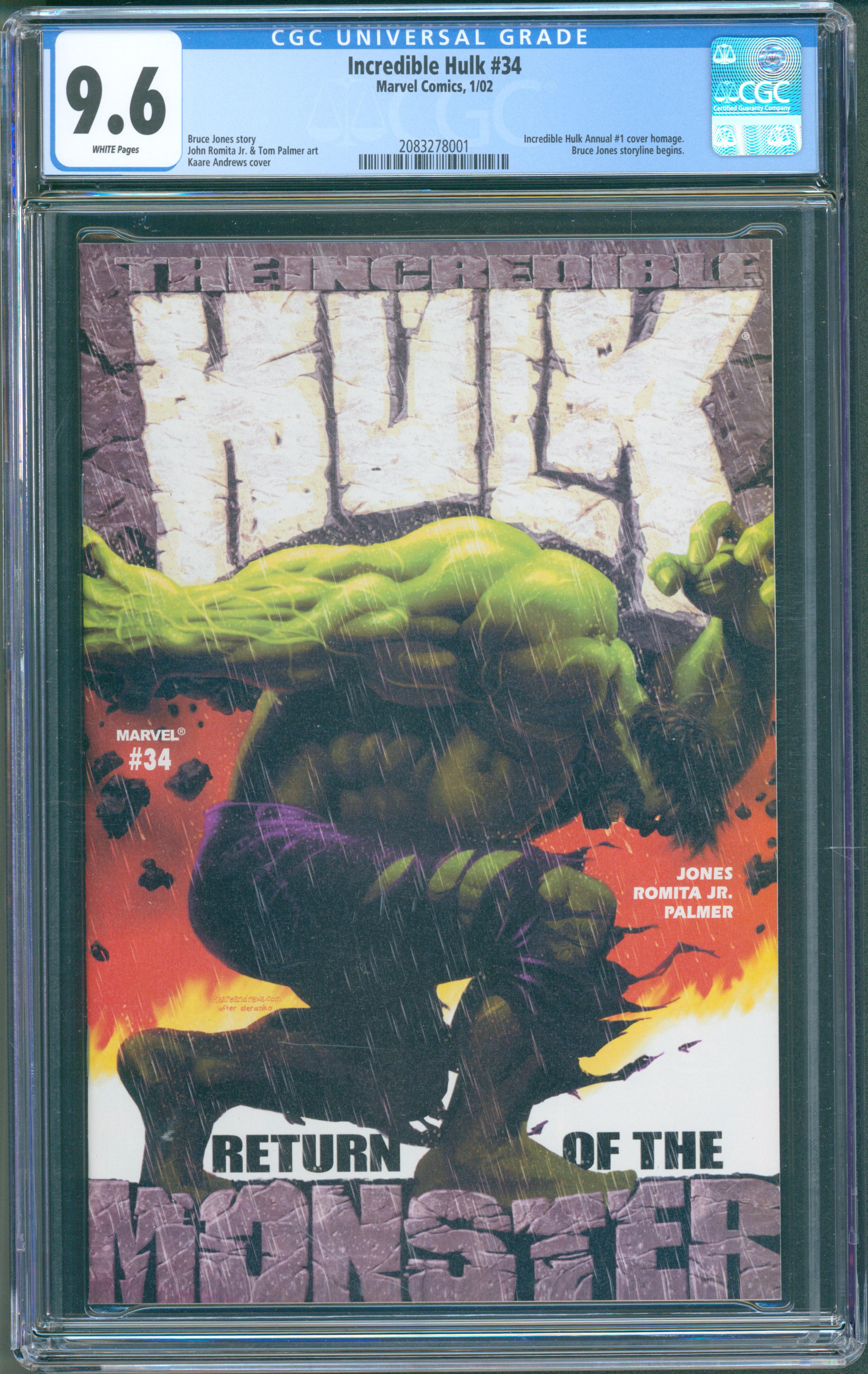 The Incredible Hulk #34 (Marvel, 2002) CGC 9.6