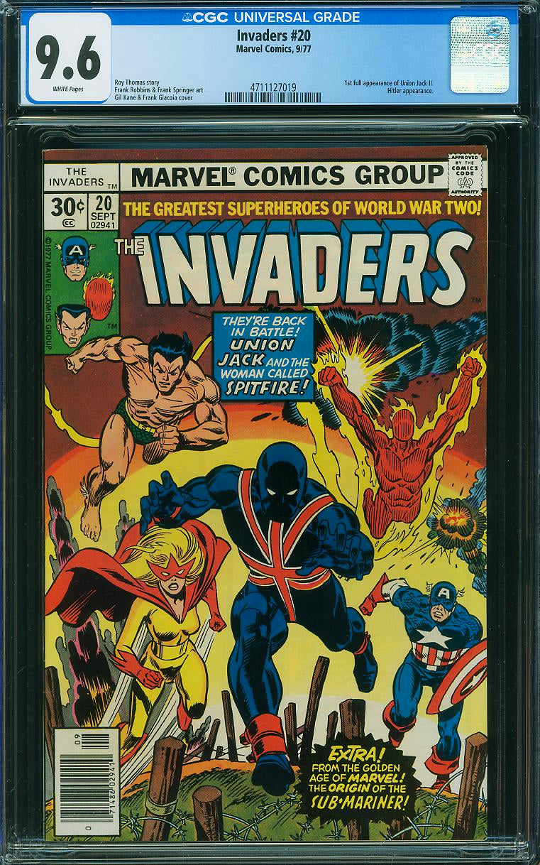 Invaders #20 (Marvel, 1977) CGC 9.6 – Second Highest Graded