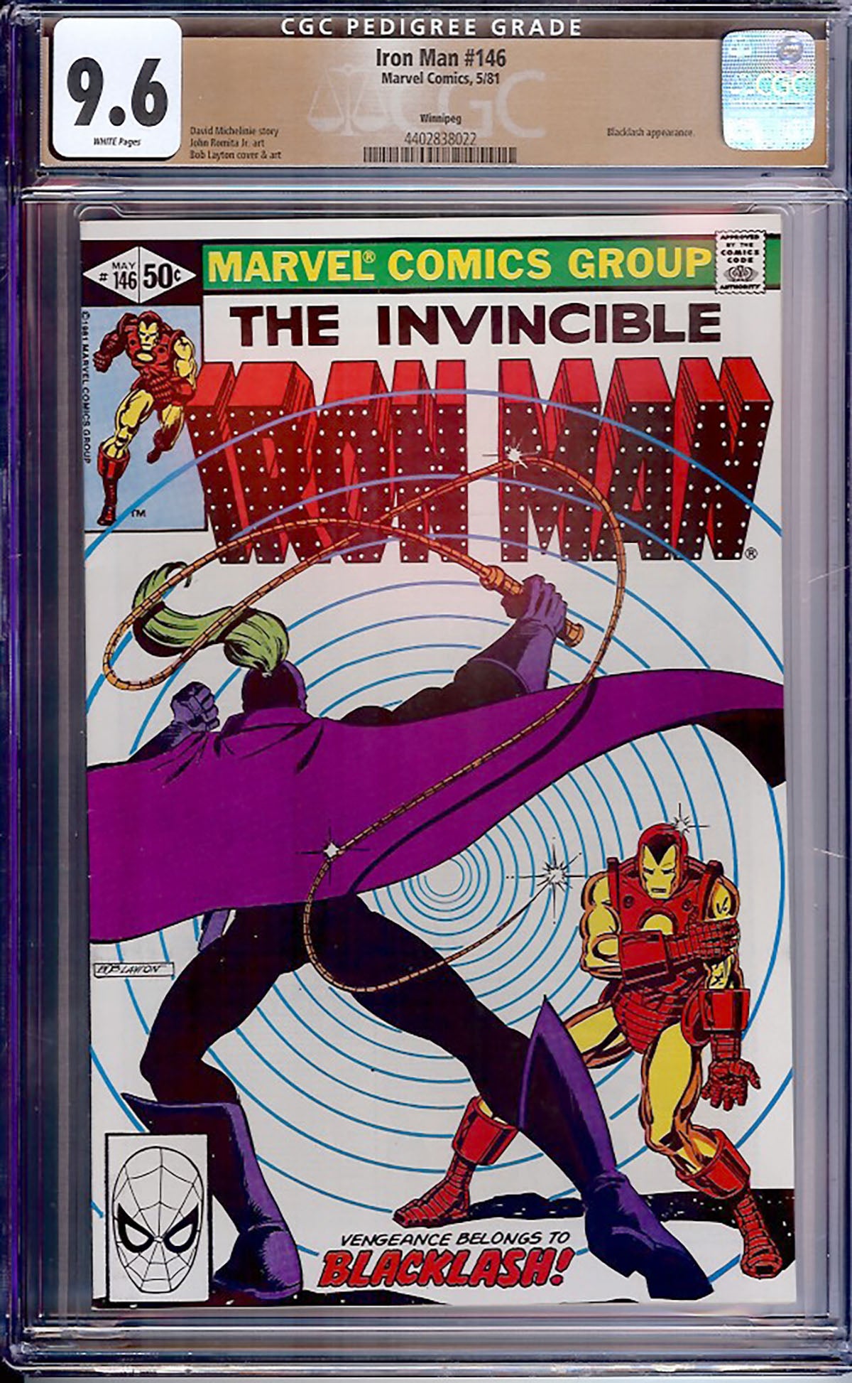 Iron Man #146 (Marvel, 1981) CGC 9.6 Winnipeg Pedigree