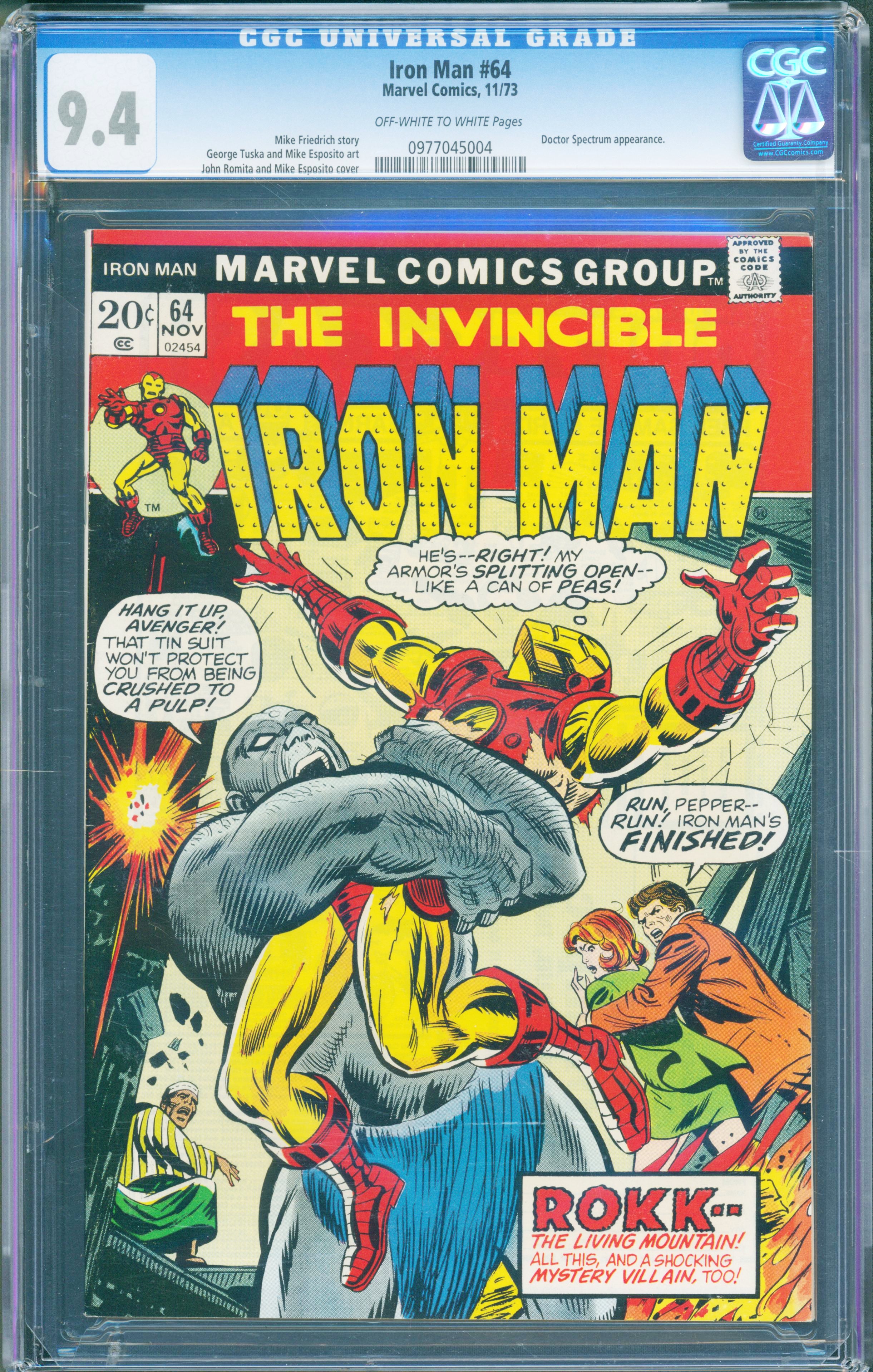 Iron Man #64 (1973) CGC 9.4 | Doctor Spectrum Appearance