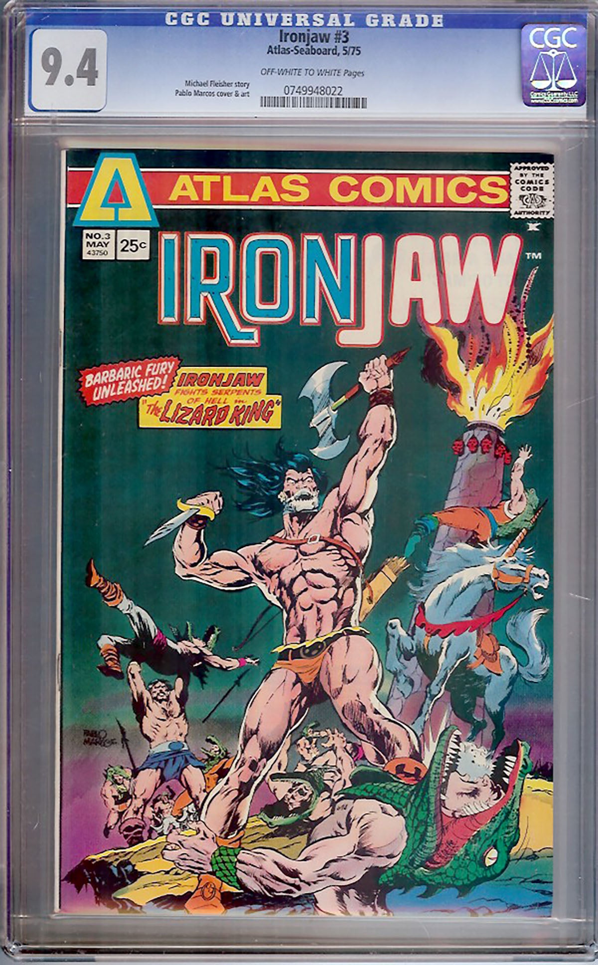 Ironjaw #3 (Atlas/Seaboard, 1975) CGC 9.4