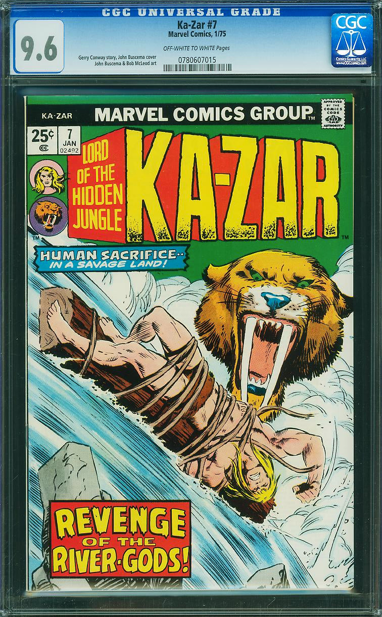 Ka-Zar #7 (1975) CGC 9.6