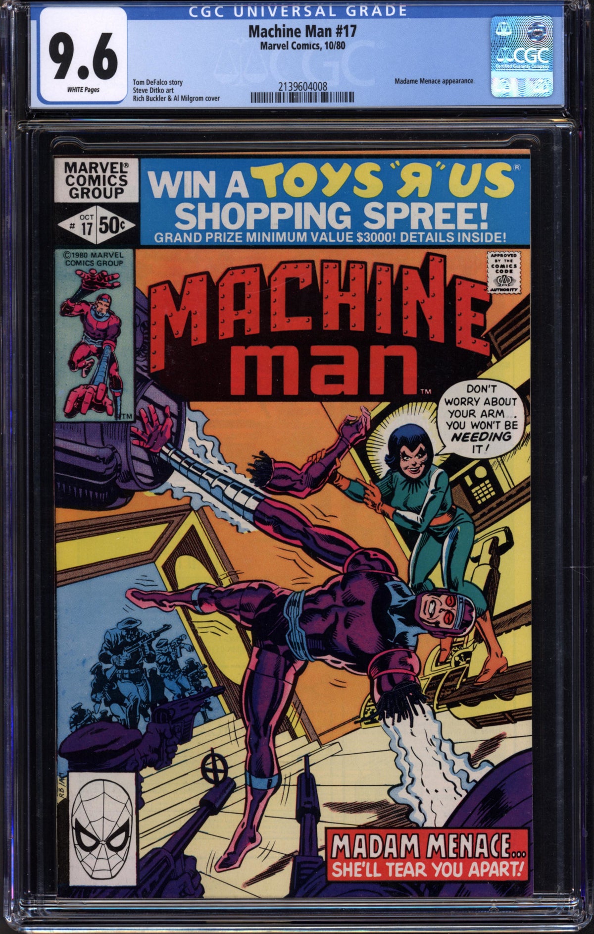 Machine Man #17 (Marvel, 1980) CGC 9.6 White Pages