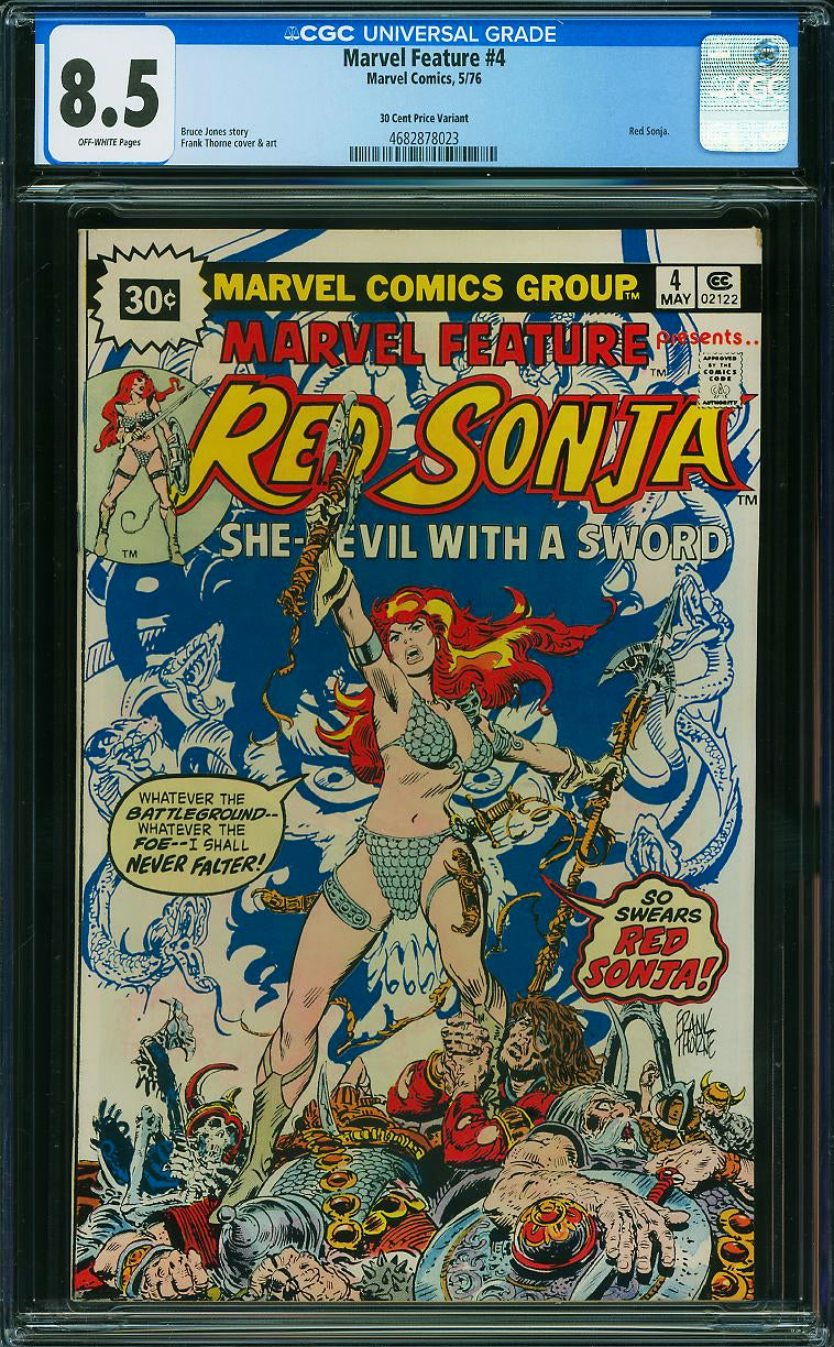Marvel Feature #4 (1976) CGC 8.5 | 30¢ Price Variant | Red Sonja