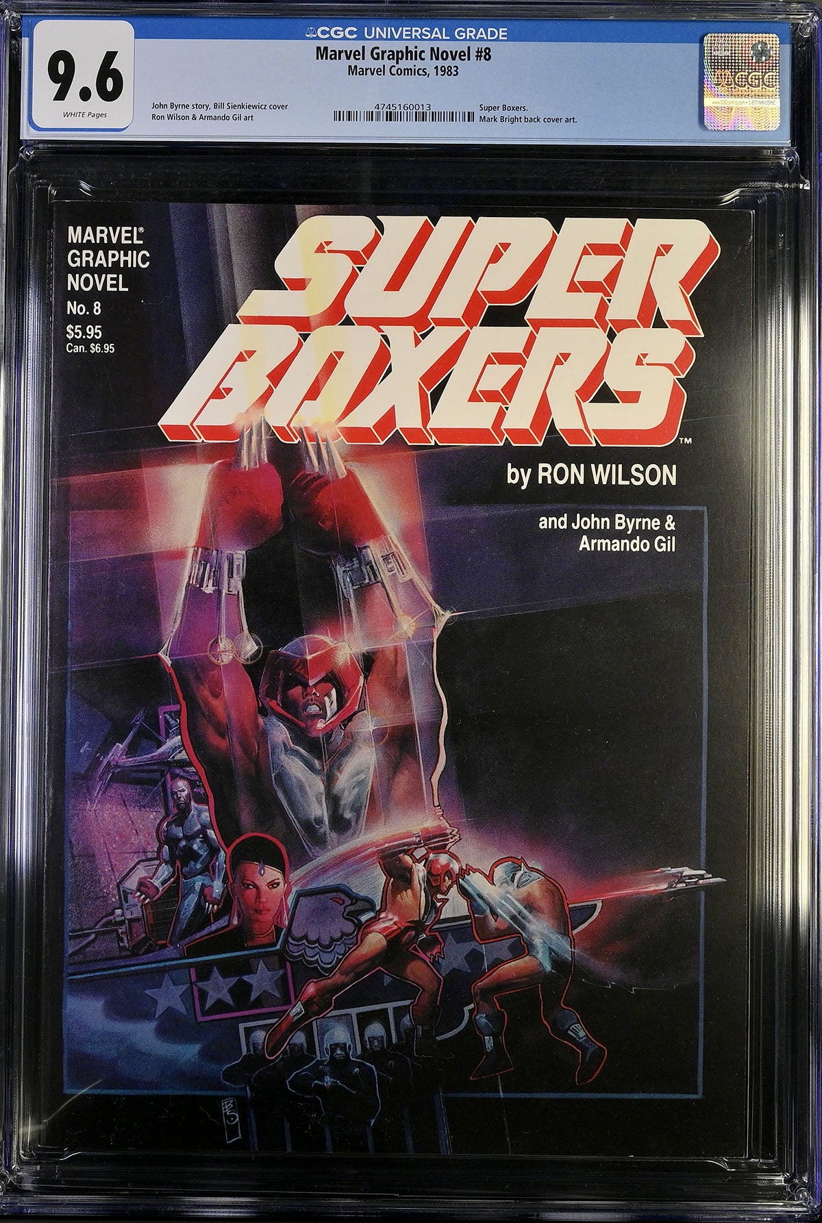 Marvel Graphic Novel #8 Super Boxers (1983) CGC 9.6 White Pages – Sienkiewicz