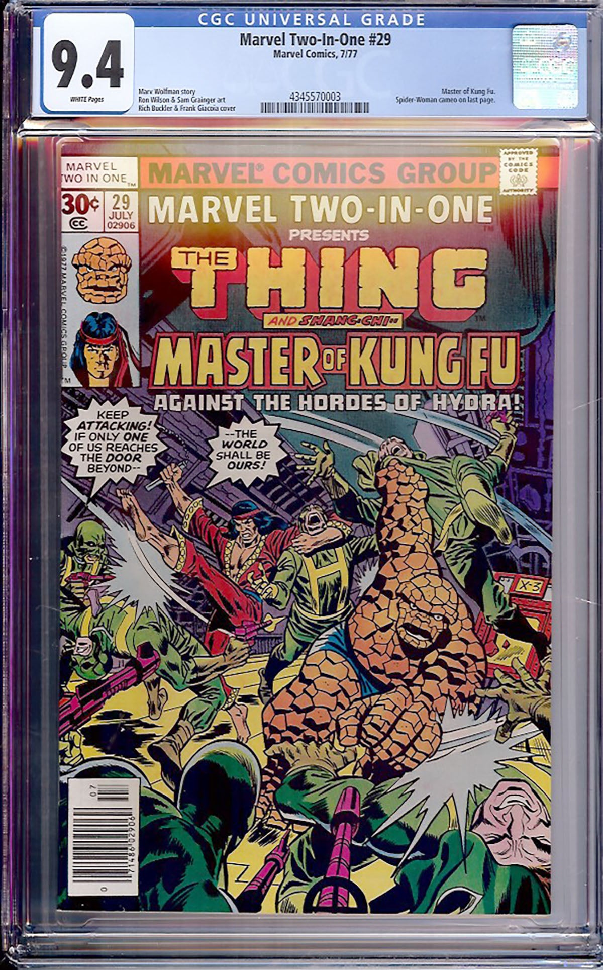 Marvel Two-in-One #29 (Marvel, 1977) CGC 9.4