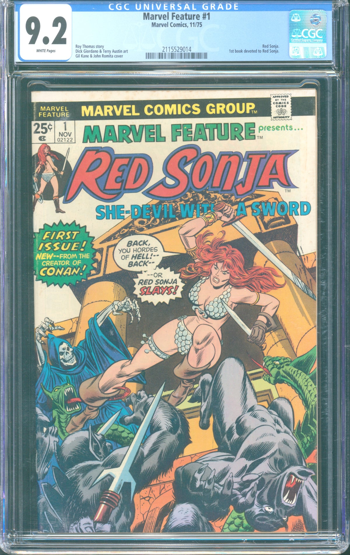 Marvel Feature #1 (1975) CGC 9.2