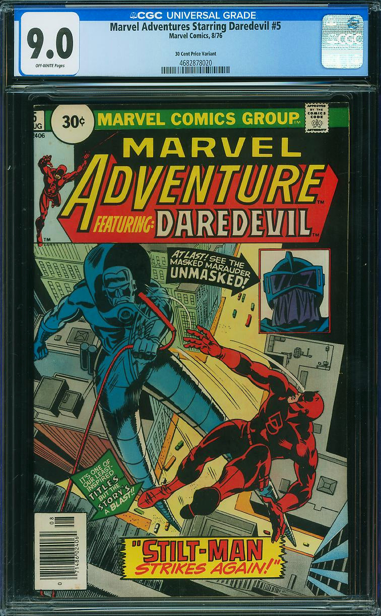 Marvel Adventures Starring Daredevil #5 (1976) CGC 9.0 | 30¢ Price Variant