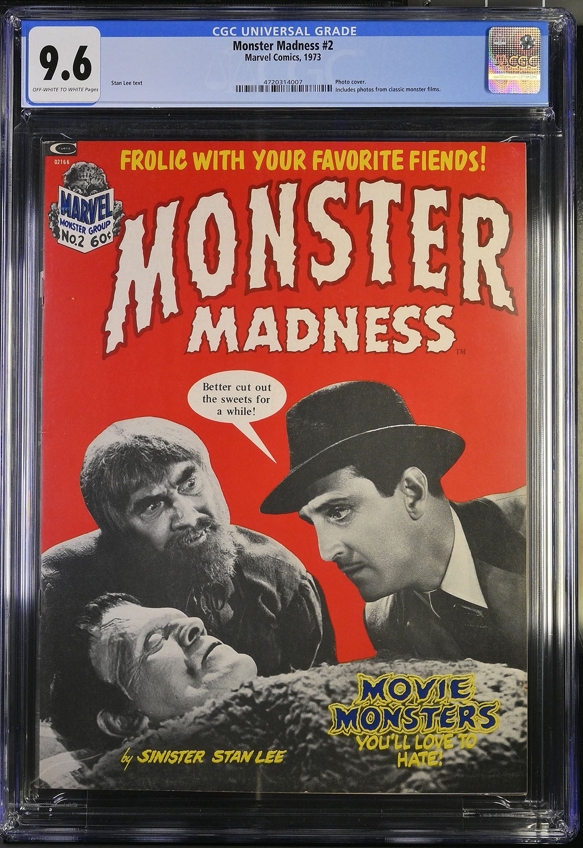 Monster Madness #2 (1973, Marvel) CGC 9.6 OW-W – Stan Lee Horror Magazine