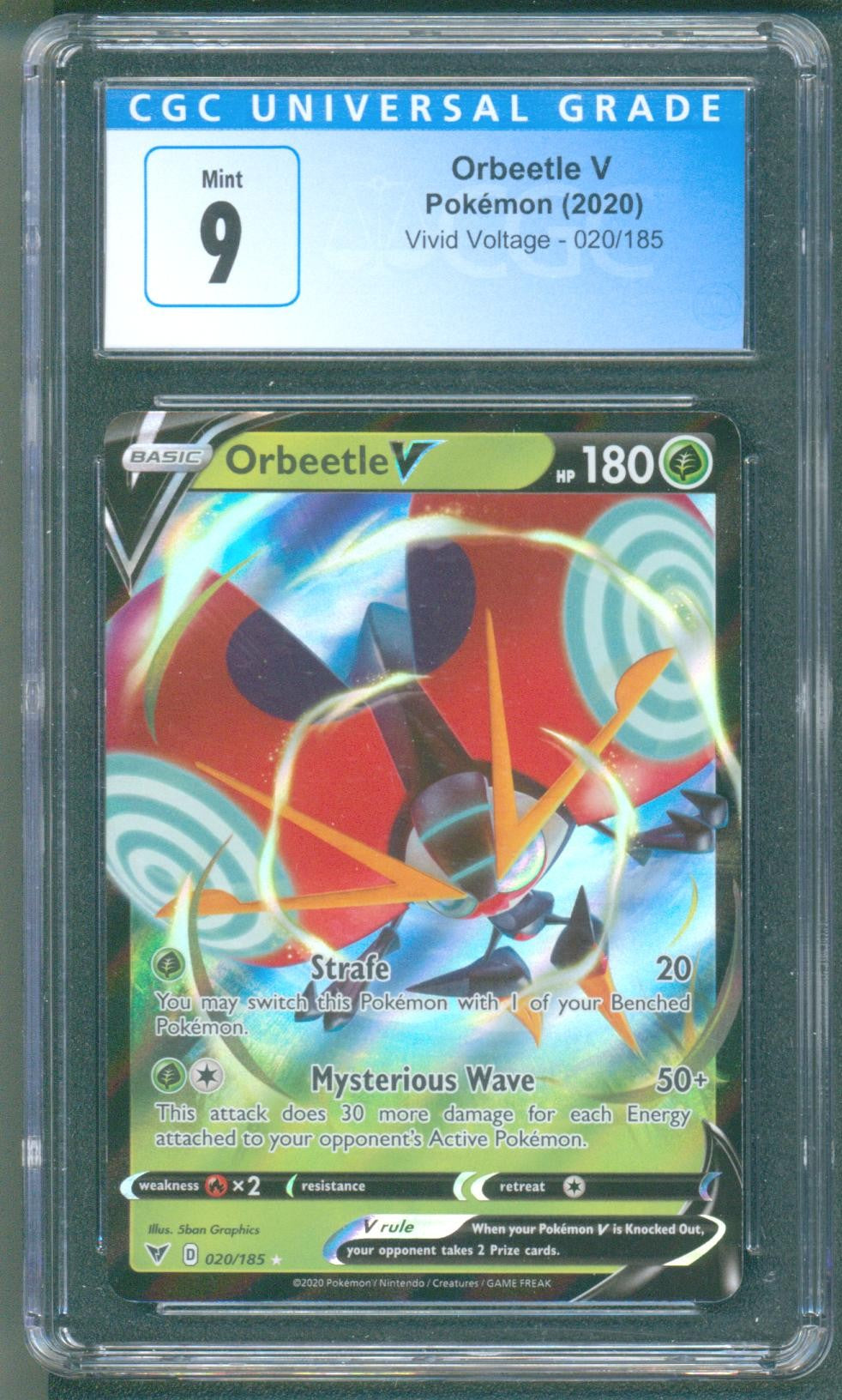 Orbeetle V 020/185 (Pokémon Vivid Voltage, 2020) CGC 9