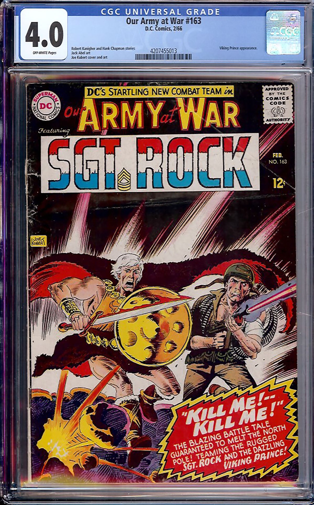 Our Army at War #163 (DC, 1966) CGC 4.0 OW Pages