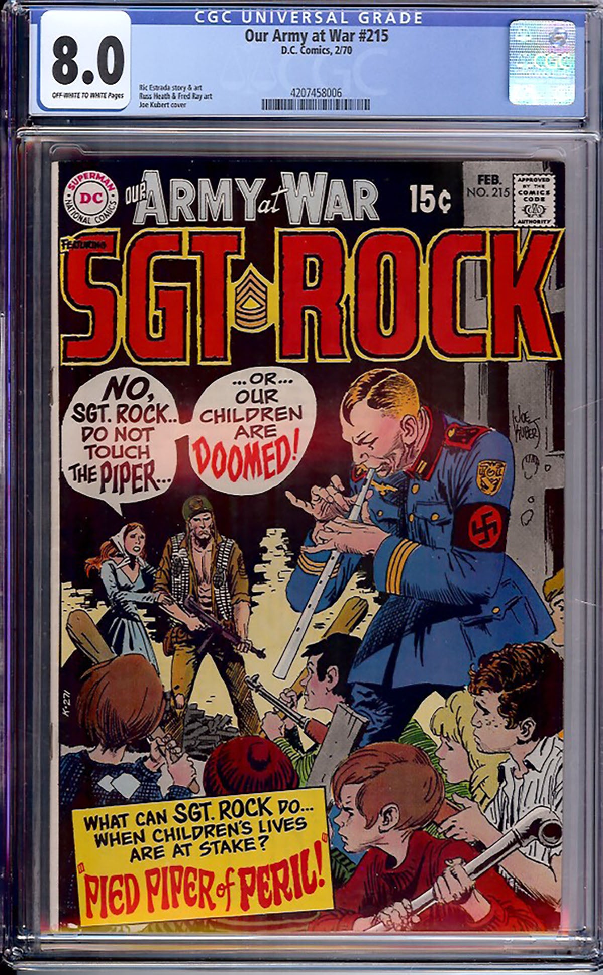 Our Army at War #215 (DC, 1970) CGC 8.0
