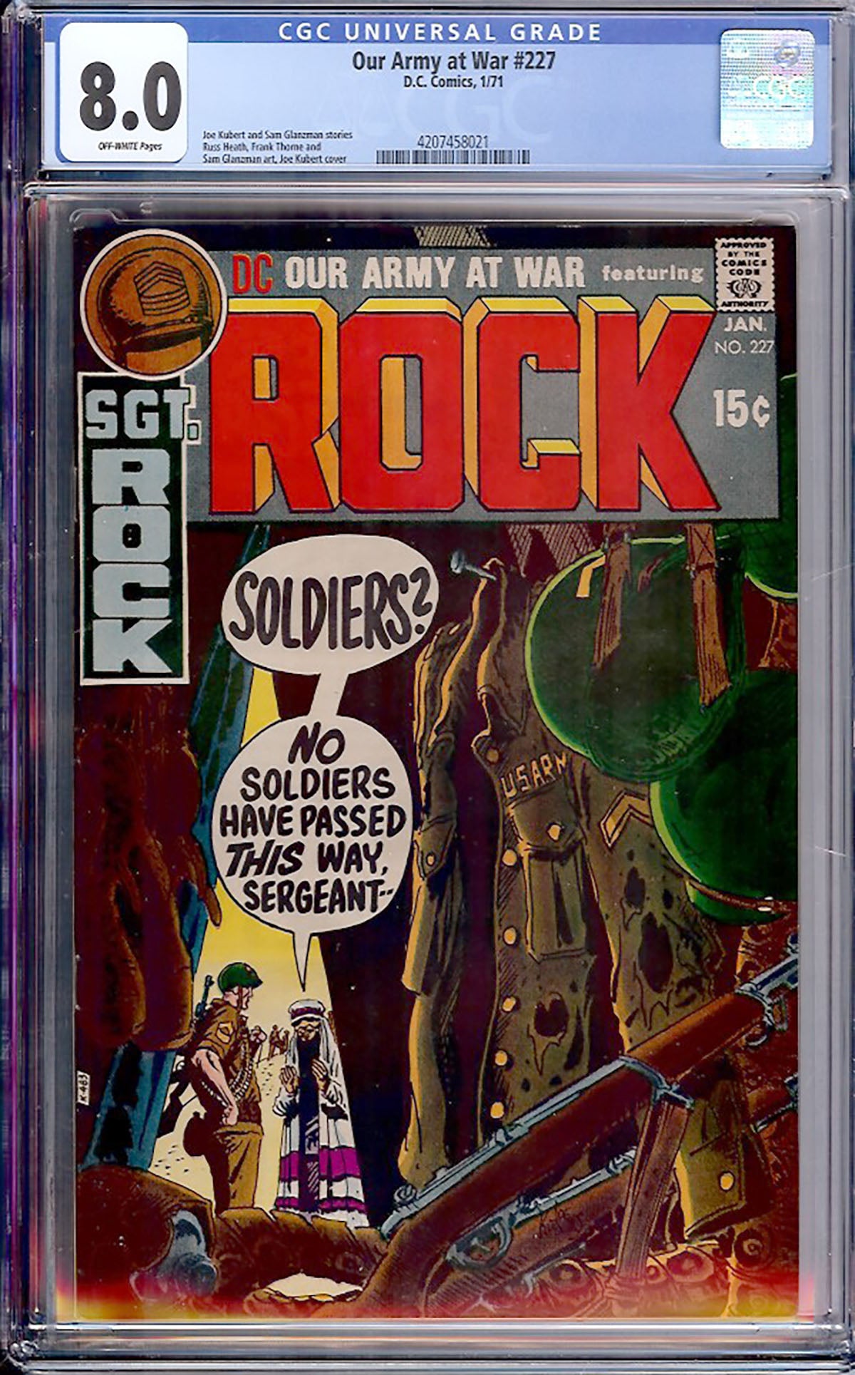 Our Army at War #227 (DC, 1971) CGC 8.0 Pages