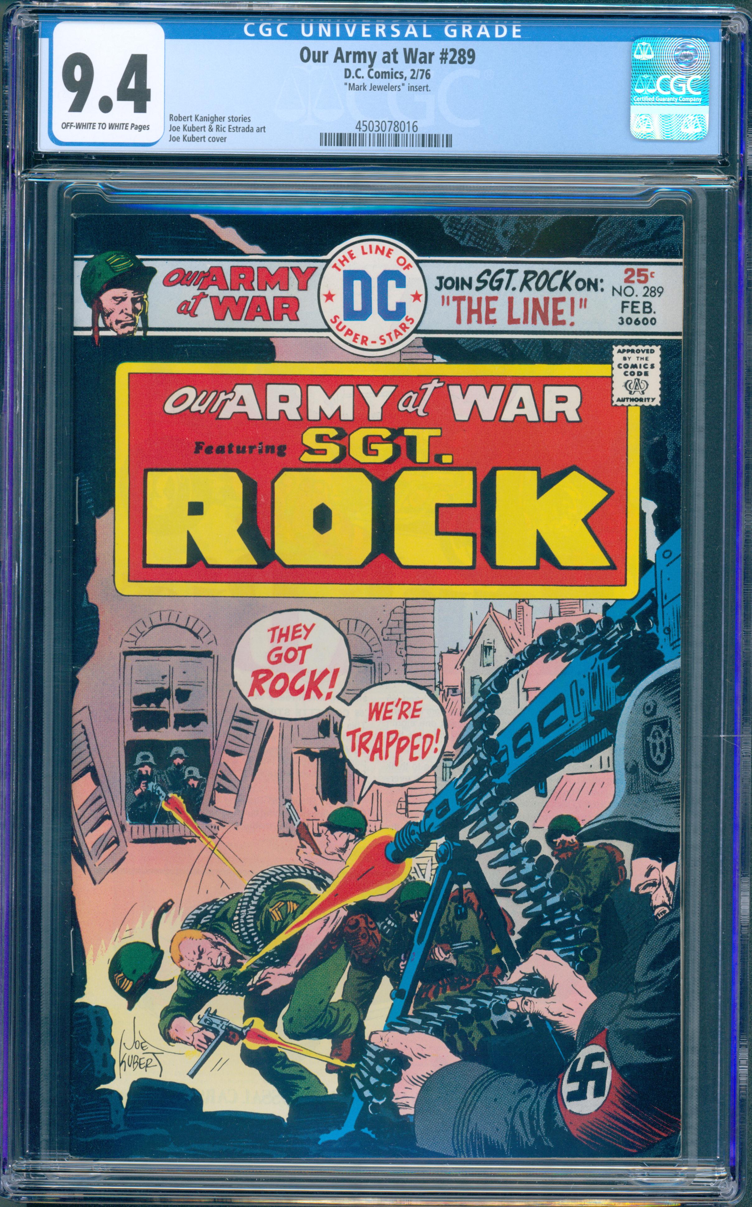 Our Army at War #289 (DC Comics, 1976) CGC 9.4
