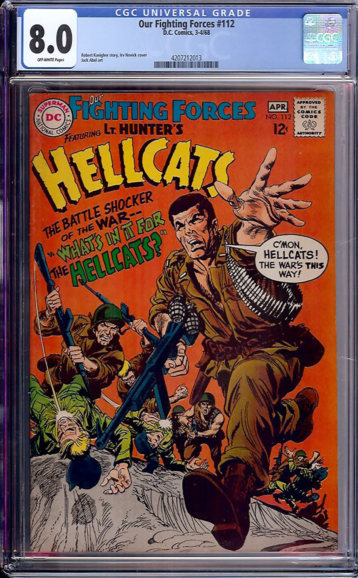 Our Fighting Forces #112 (DC, 1968) CGC 8.0