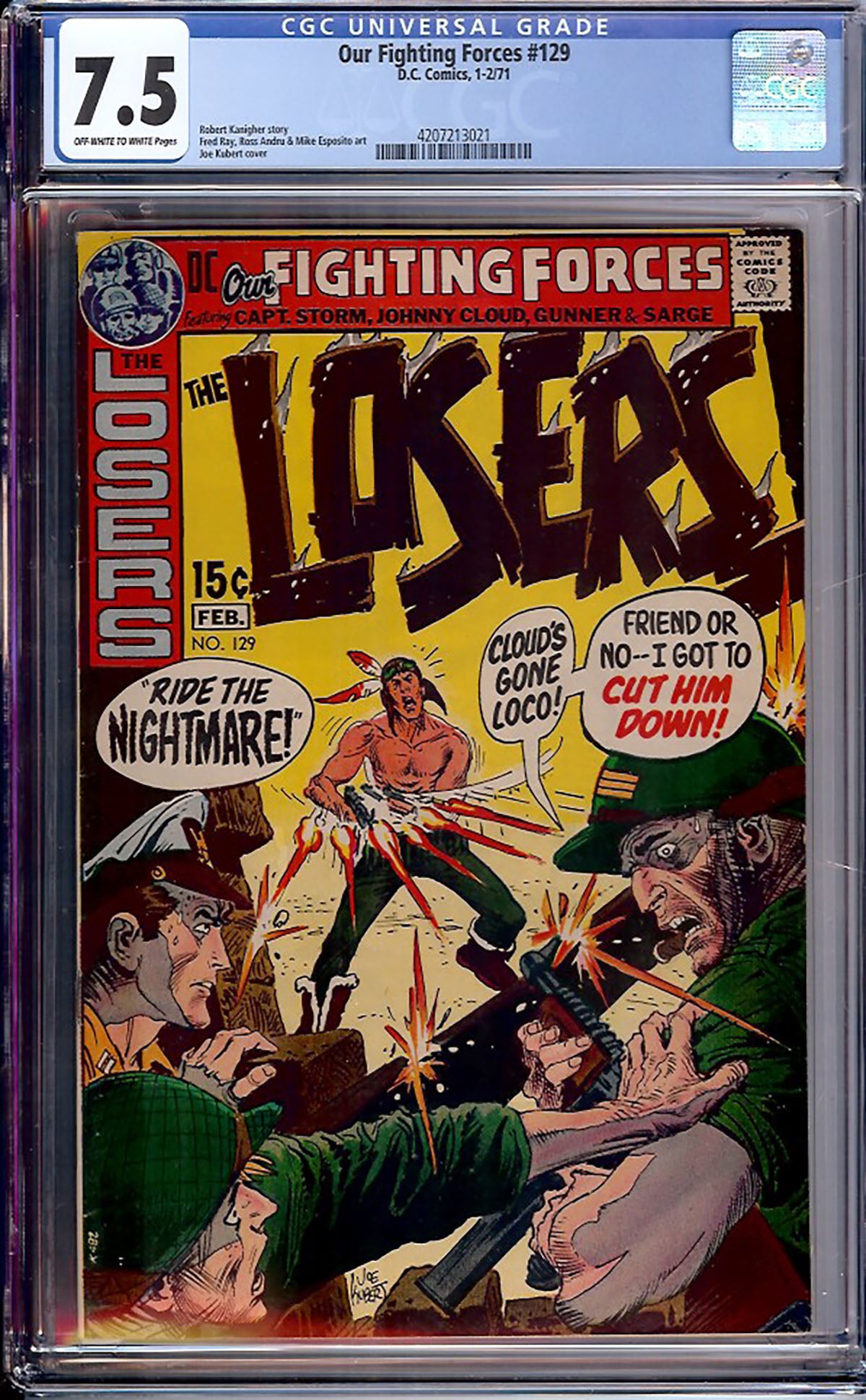 Our Fighting Forces #129 (DC, 1971) CGC 7.5