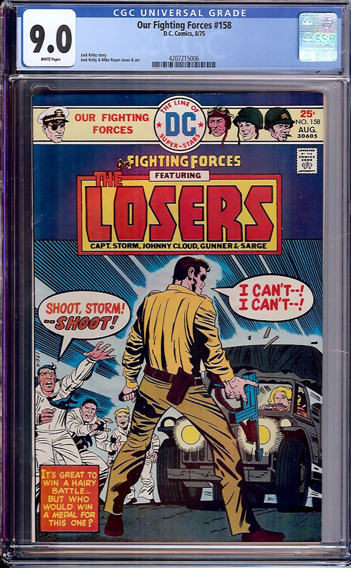 Our Fighting Forces #158 (DC, 1975) CGC 9.0 White Pages