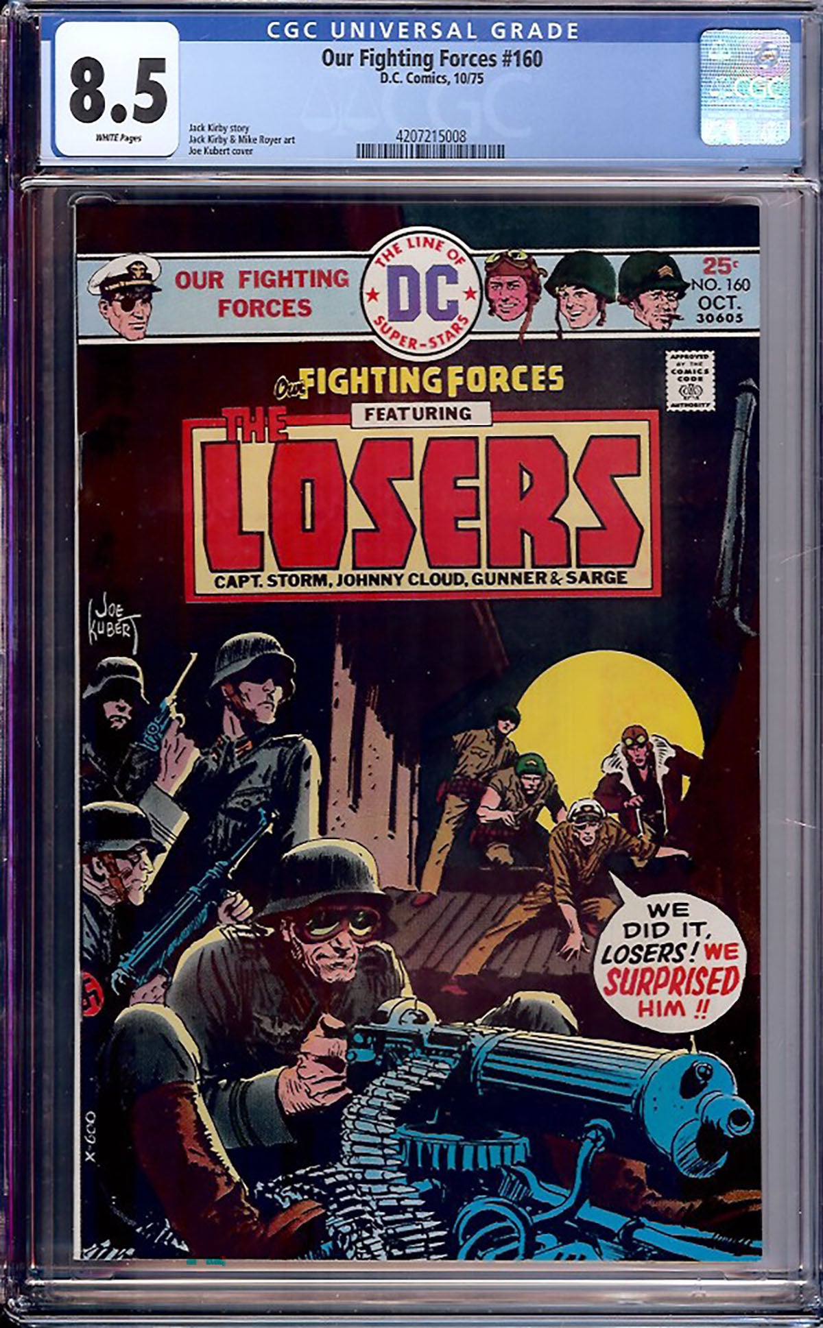 Our Fighting Forces #160 (DC, 1975) CGC 8.5 White Pages