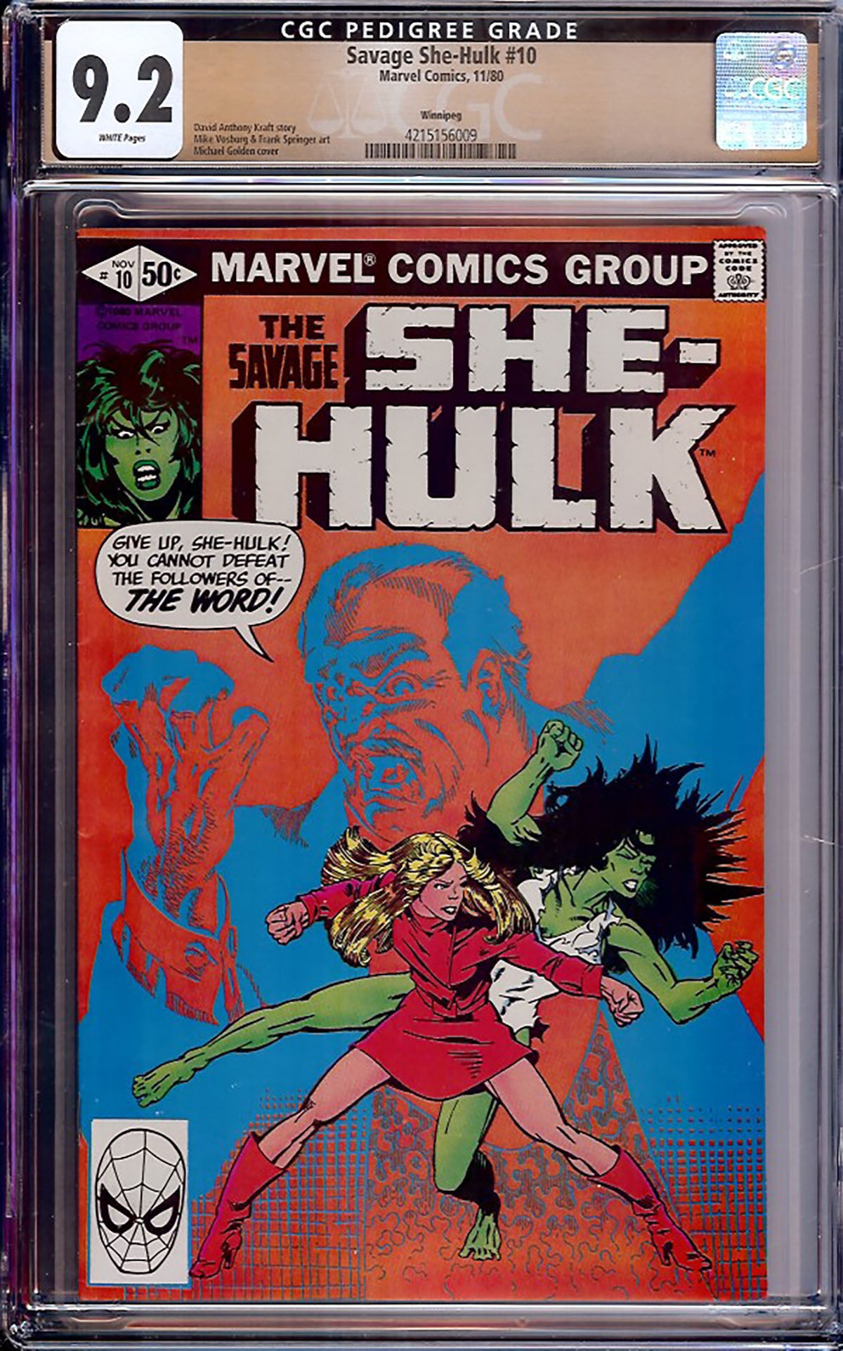 The Savage She-Hulk #10 (Marvel, 1980) CGC 9.2