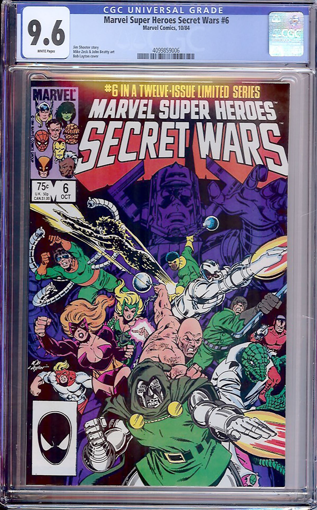 KEY Marvel Super Heroes Secret Wars #6 (Marvel, 1984) CGC 9.6 White Pages