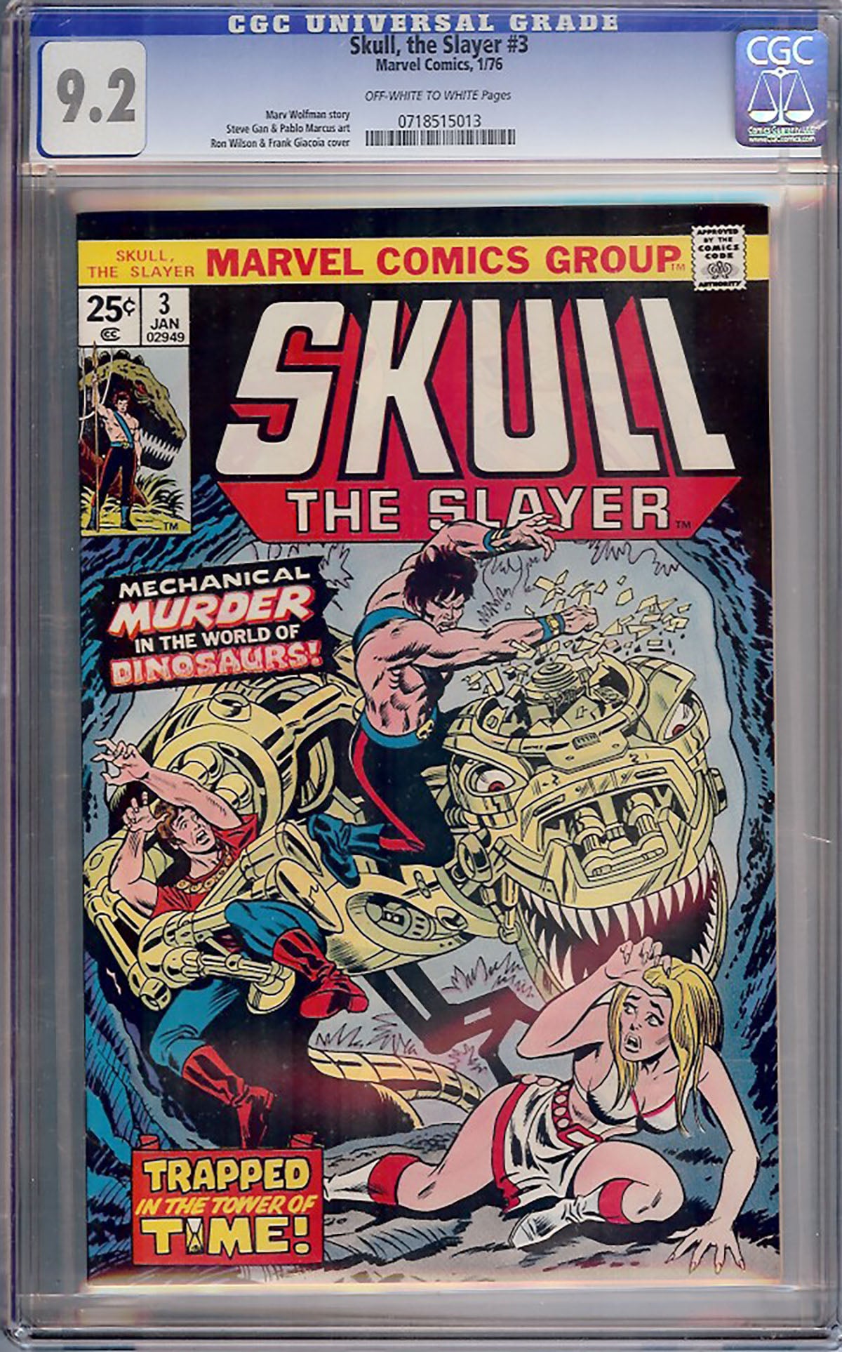 Skull the Slayer #3 (Marvel, 1976) CGC 9.2