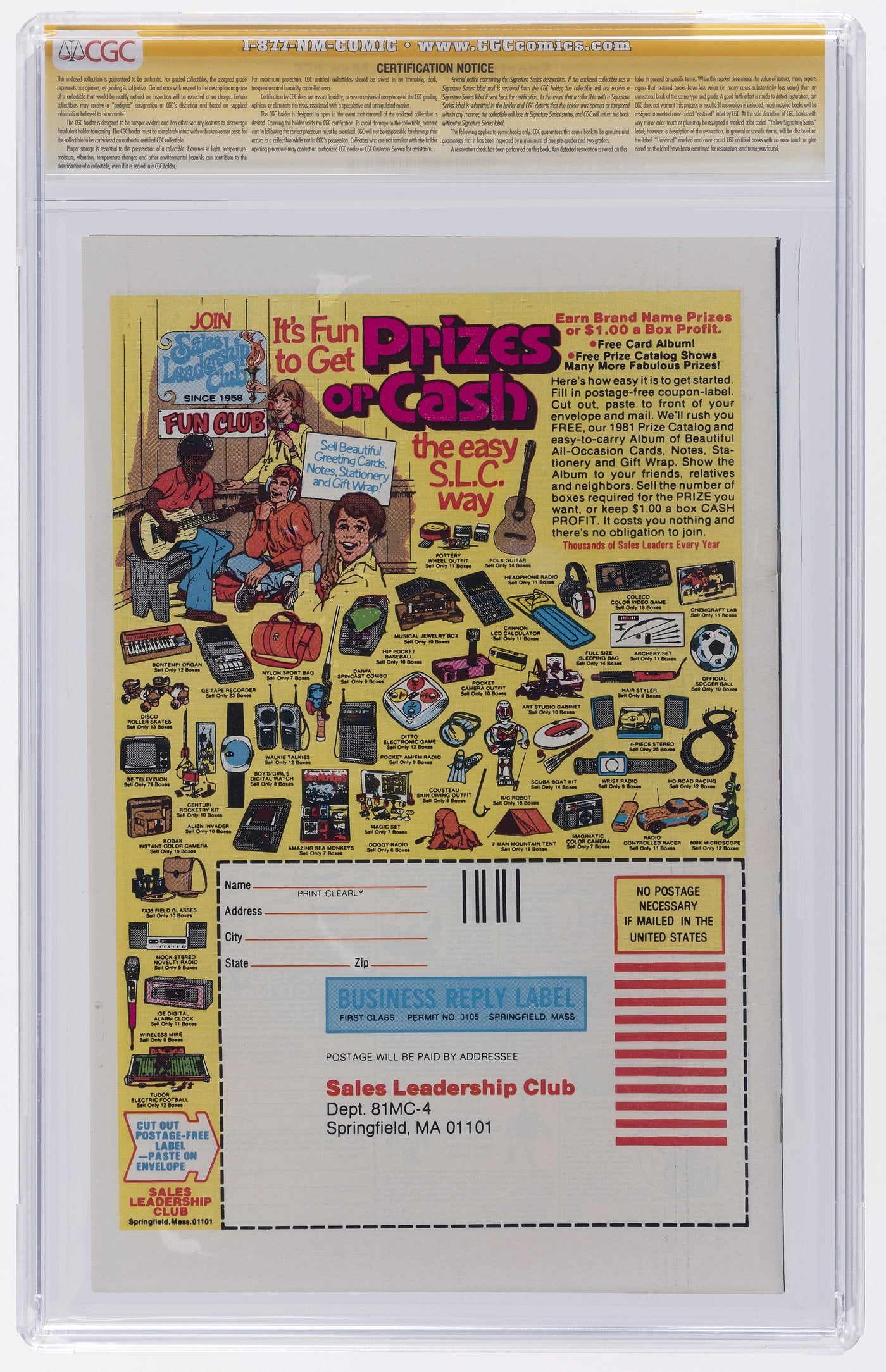 Peter Parker, The Spectacular Spider-Man #56 (1981) CGC 9.6 SS