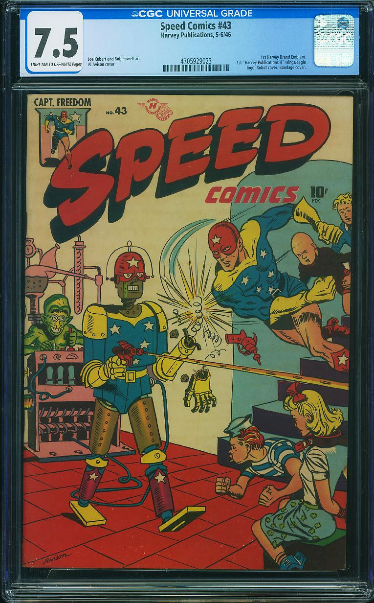 Speed Comics #43 (1946, Harvey) CGC 7.5
