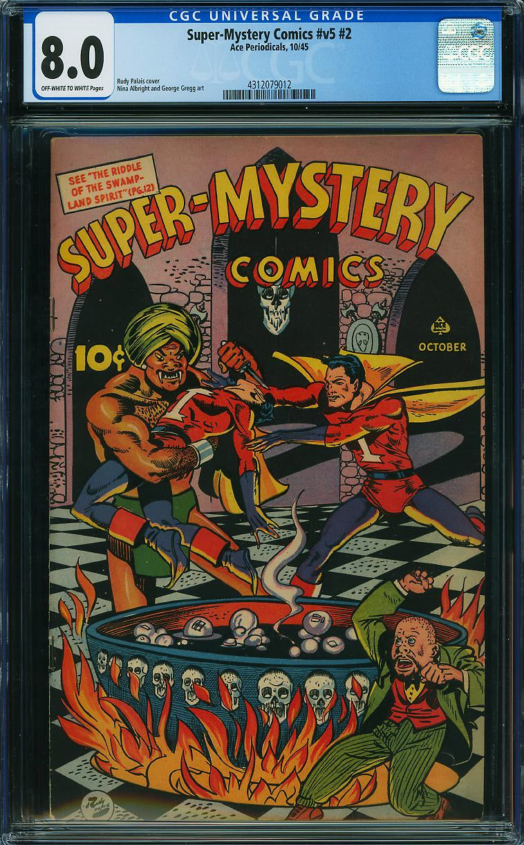 Super-Mystery Comics Vol. 5 #2 (Ace, 1945) CGC 8.0