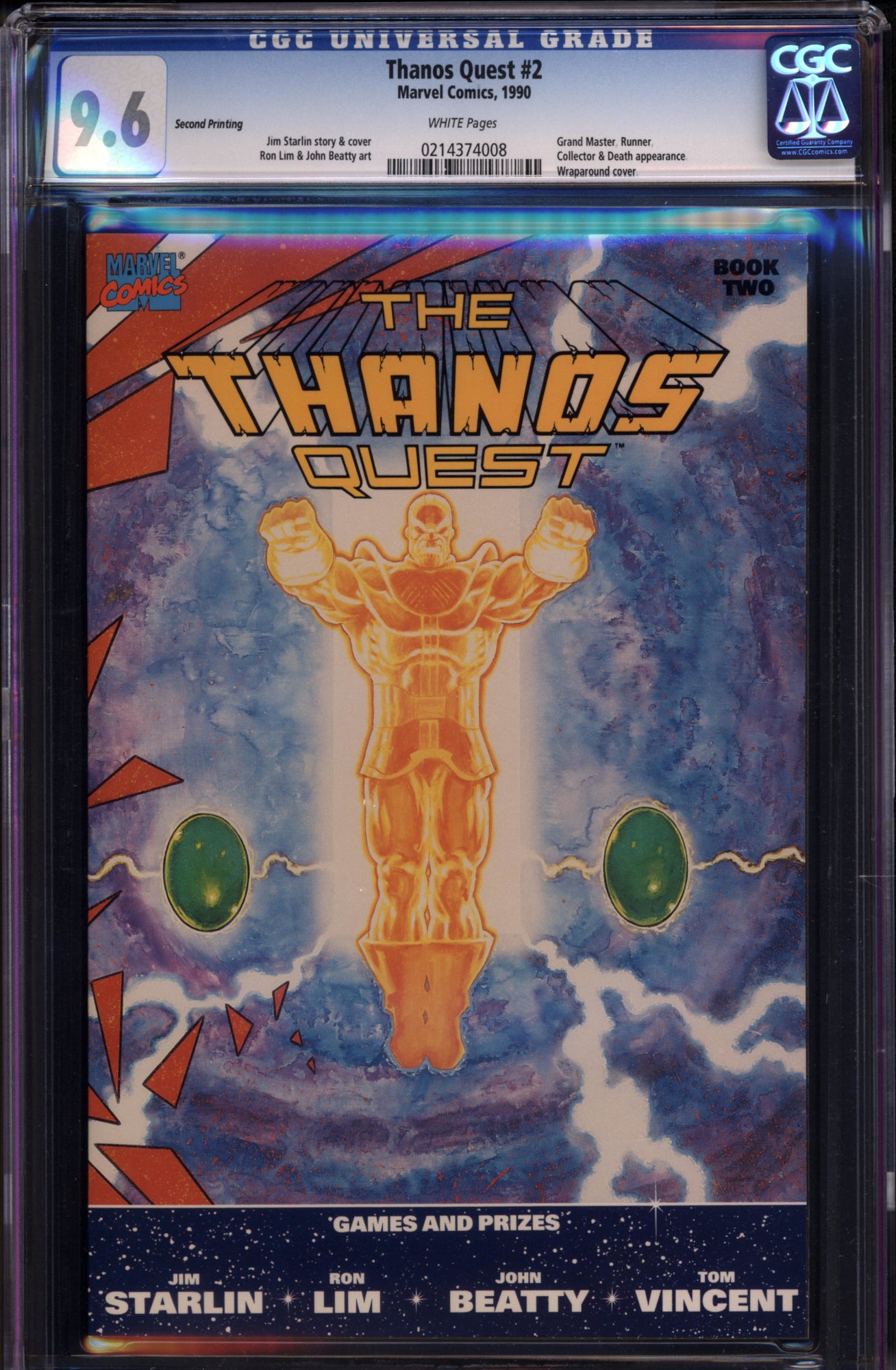 Thanos Quest #2 (Marvel, 1990) CGC 9.6 2nd Print