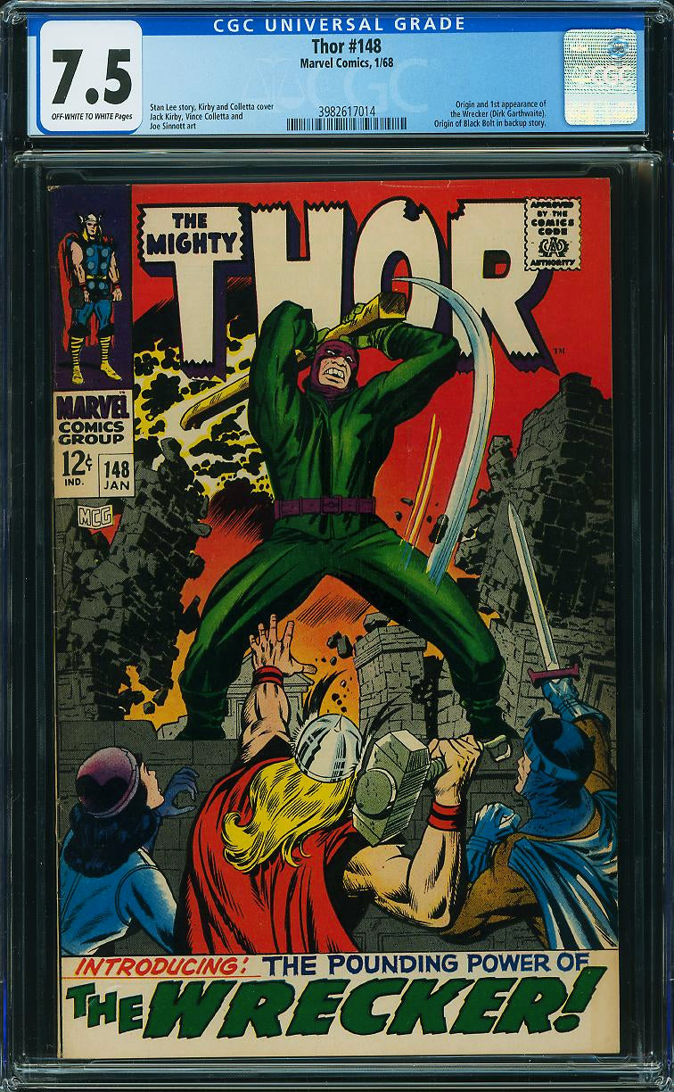 Thor #148 (Marvel, 1968) CGC 7.5 1st Wrecker