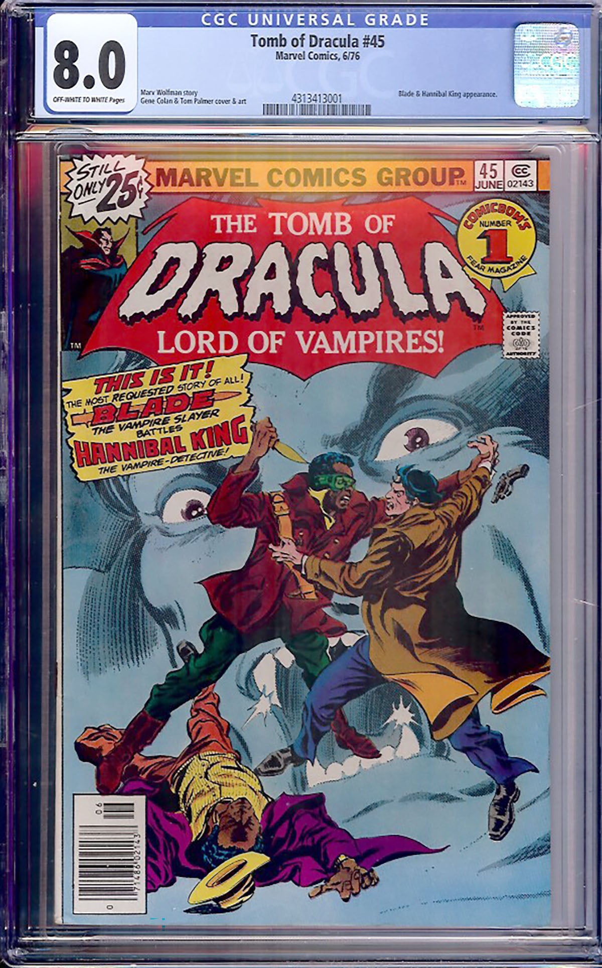 Tomb of Dracula #45 (Marvel, 1976) CGC 8.0 Blade