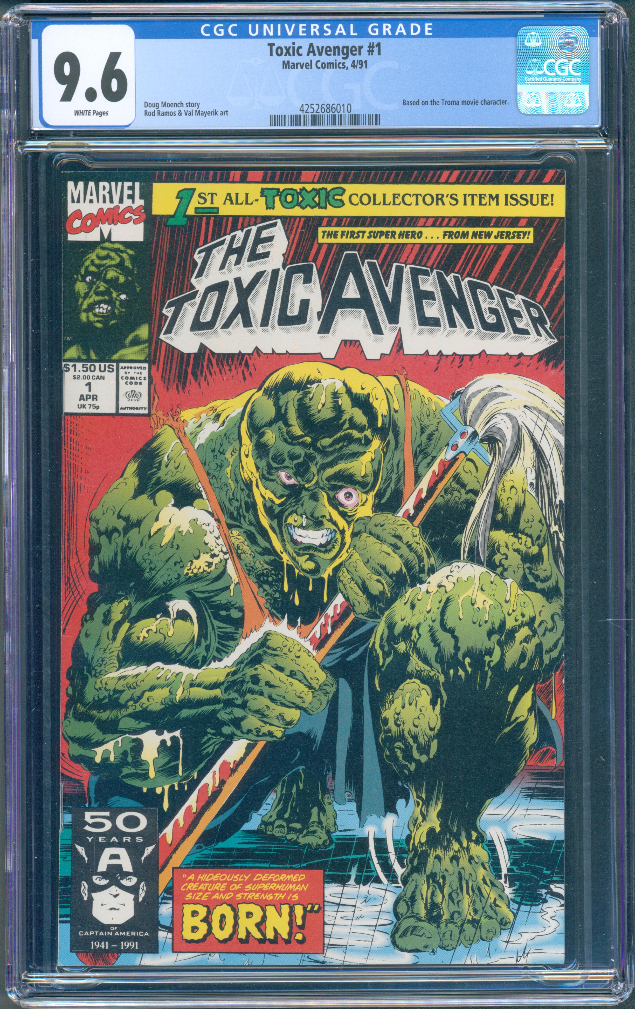 Toxic Avenger #1 (Marvel, 1991) CGC 9.6