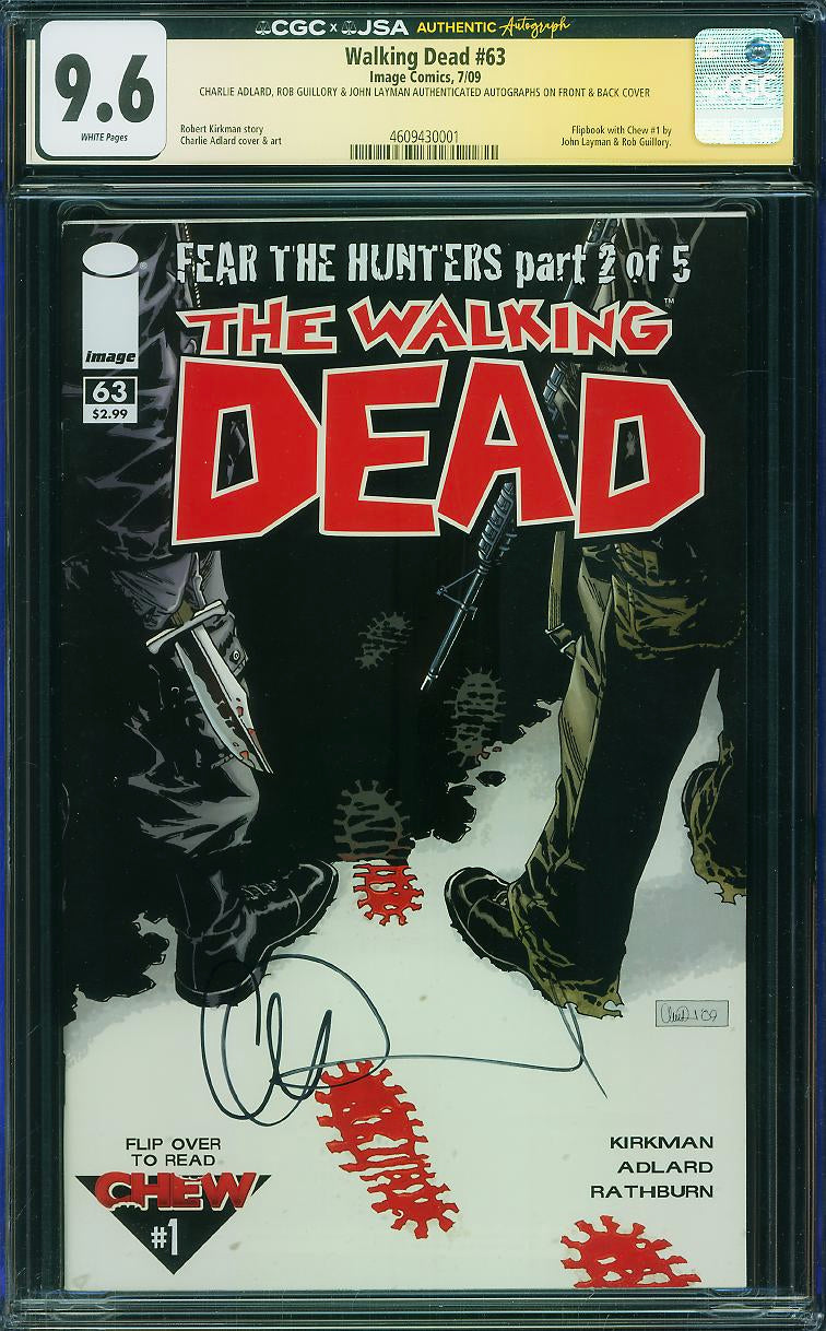 Walking Dead #63 CGC/JSA 9.6 Signed x 3