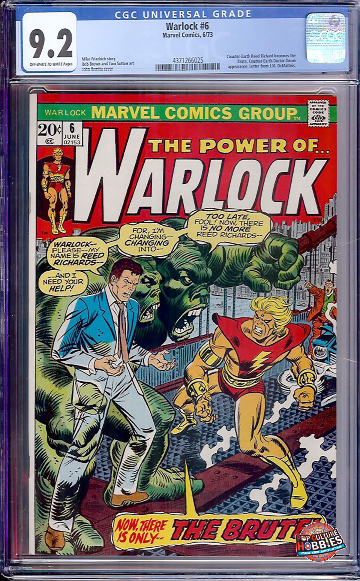 Warlock #6 (Marvel, 1973) CGC 9.2 Bronze Age