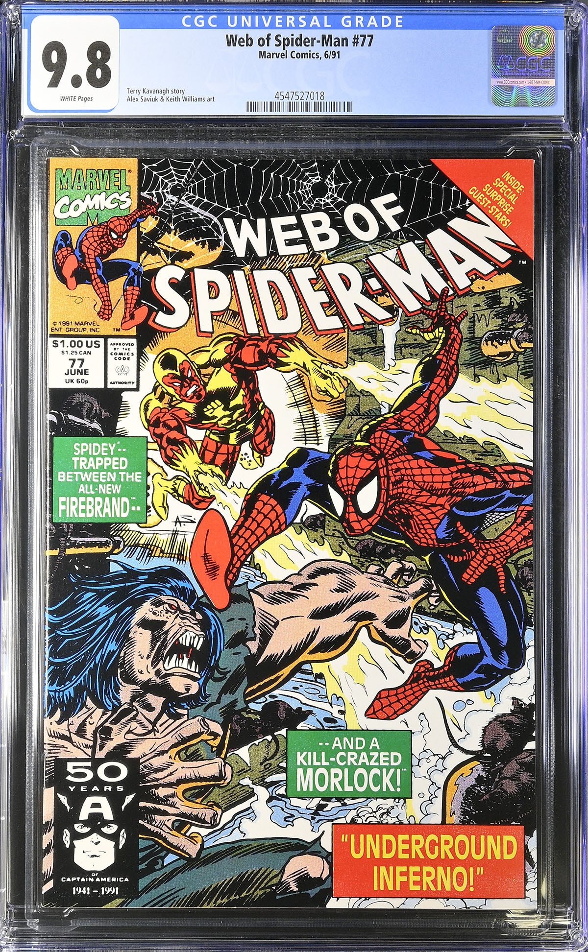 Web of Spider-Man #77 (Marvel, 1991) CGC 9.8 – Highest Graded