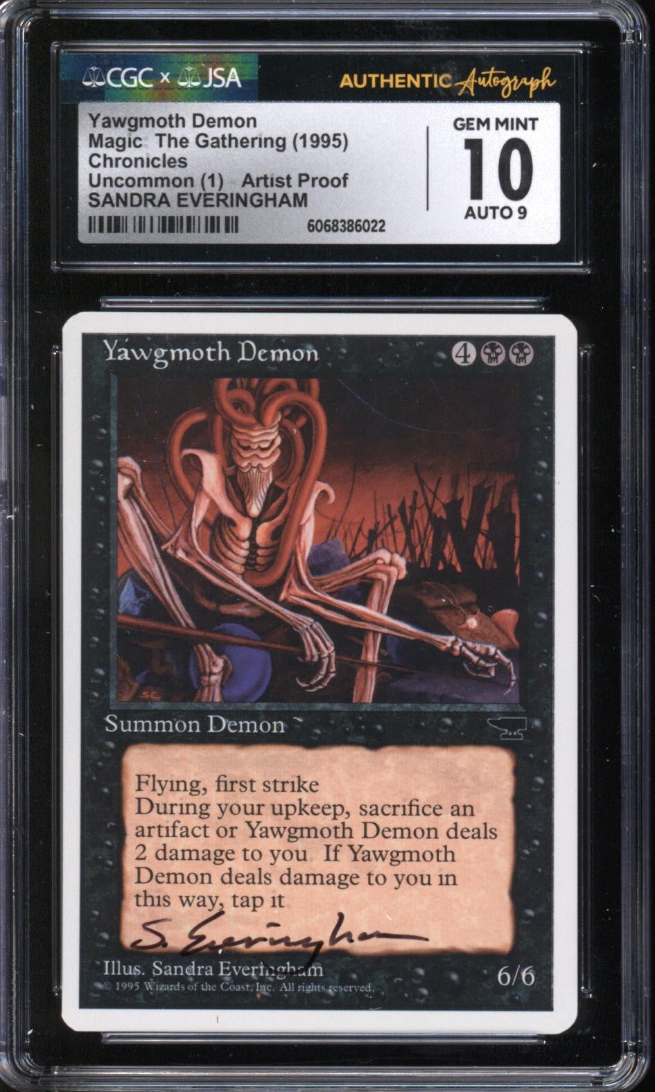 Yawgmoth Demon Chronicles Artist Proof CGC 10 Signed Everingham