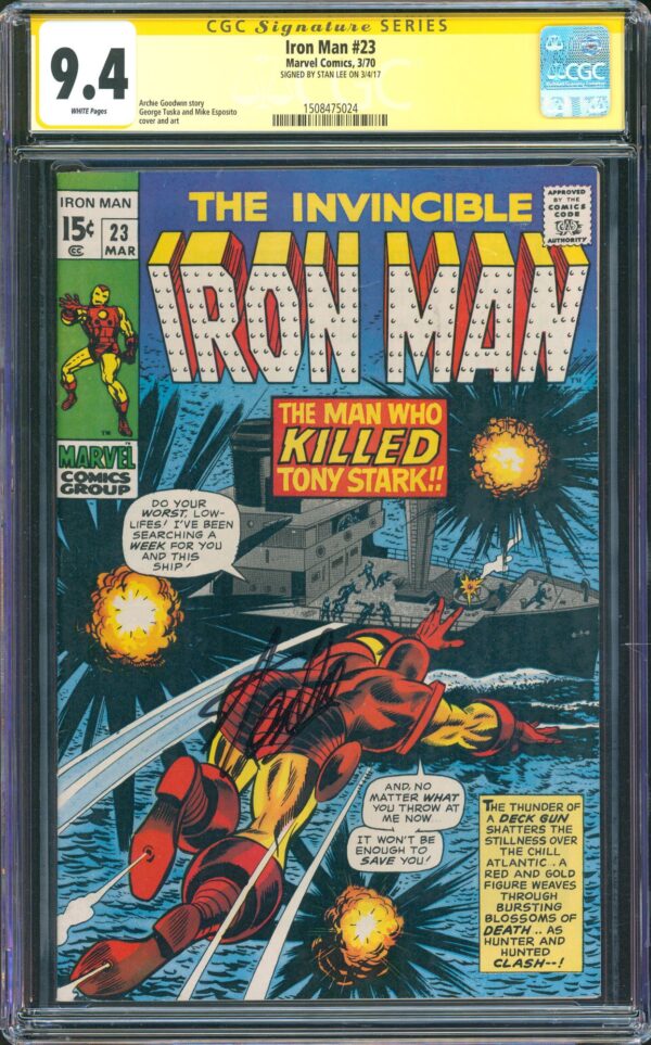 Iron Man #23 (Marvel, 1970) CGC 9.4 - SS STAN LEE