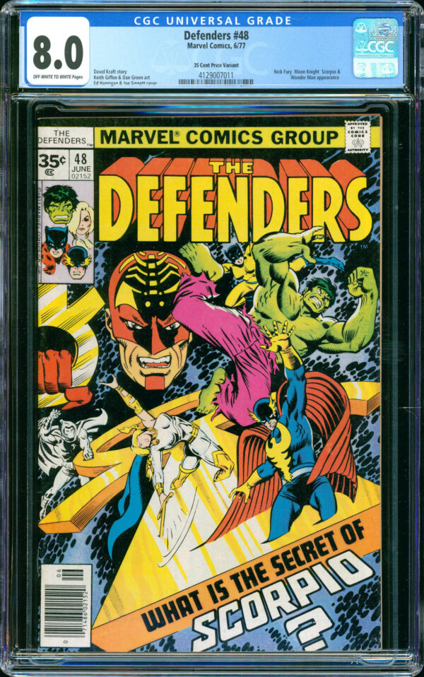 Defenders #48 (Marvel, 1977) CGC 8.0 - Price Variant