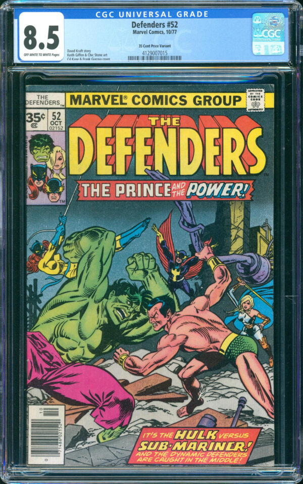 Defenders #52 (Marvel, 1977) CGC 8.5 - Price Variant