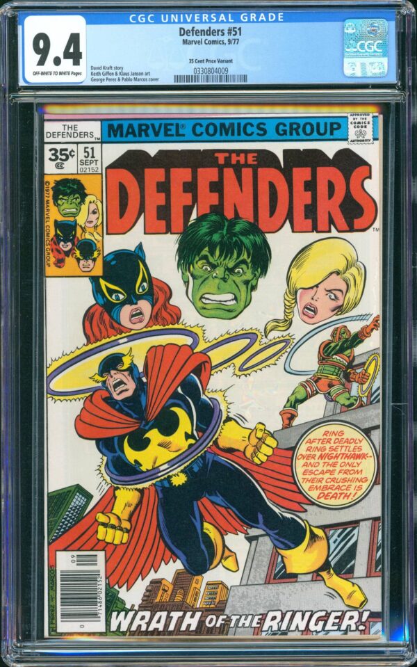 Defenders #51 (Marvel, 1977) CGC 9.4 - PRICE VARIANT